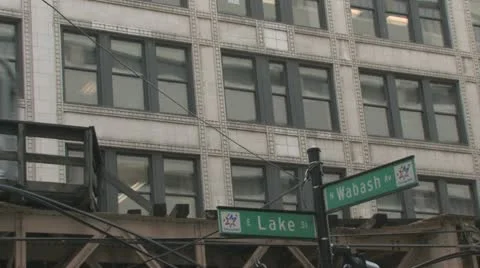Elevated Train in Chicago Stock Footage 11528096