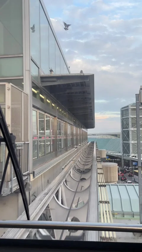 Elevated train departing a station Stock Footage 289667339