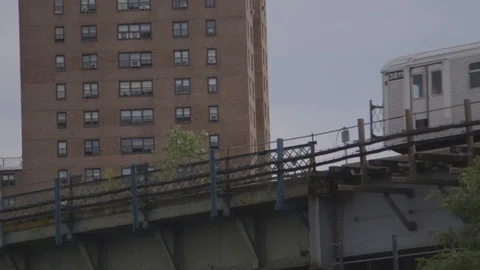 Elevated Train NYC Stock Footage