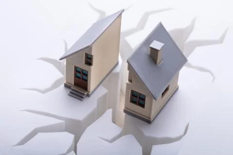 Elevated View Of Broken House Stock Photos