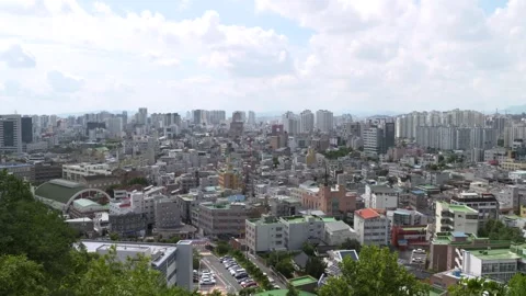 Elevated view of a cityscape Stock Footage 332388831