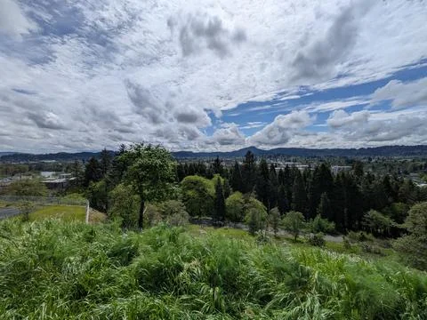 Elevated view of downtown Eugene, Oregon, with tall buildings Photos