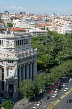 Elevated view of downtown Madrid Stock Photos