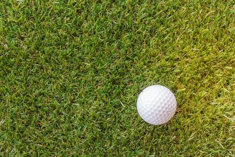Elevated view of golf ball on grass Stock Photos