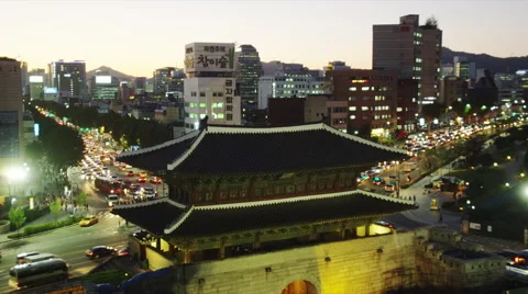 Elevated View of the Historic East Gate Stock Footage 61630388