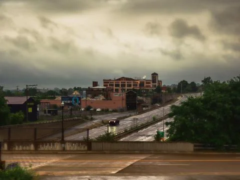 Elevated view of Interstate 690 Stock Photos