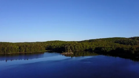 Elevated view of lake and forest in Algonquin park Stock Footage 109349405
