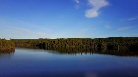 Elevated view of lake and forest in Algonquin park Stock Footage 109353165