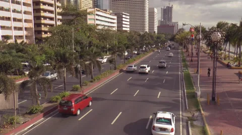 Elevated view manila bay time lapse Stock Footage 34147450