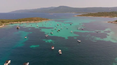 Elevated view over aquamarine waters Stock Footage 264430448