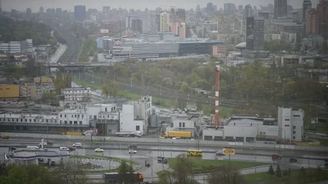 Elevated View Over Kiev City, Ukraine - Time Lapse. 2017 Stock Footage 74750150