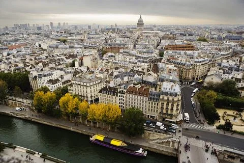 Elevated view of the Paris cityscape. Foto stock