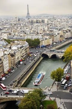 Elevated view of the Paris cityscape. Foto stock