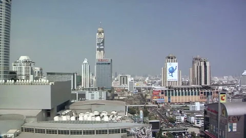 Elevated View of Pratunam District Facing North, Bangkok 스톡 동영상 327889175