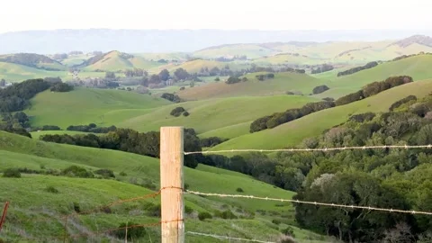 Elevated View of Rolling Sonoma Hills Stock Footage 308752864