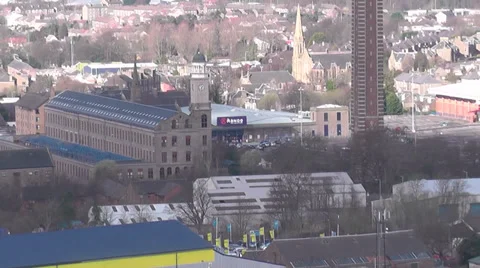 Elevated view of Stacks Leisure Park Dundee Scotland Stock Footage 36640524