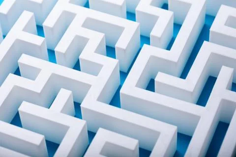 Elevated View Of White Maze Foto stock