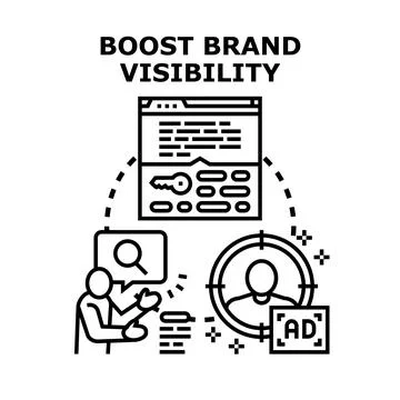 Elevating brand reach through digital marketing strategies Stock Illustration