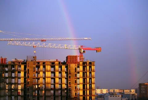 Elevating crane Fotos de archivo
