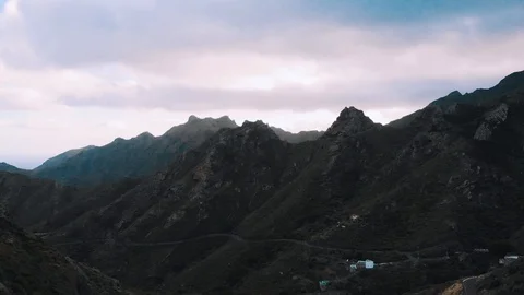 Elevating drone shot of a mountain in the national nature park Stock Footage 109242114
