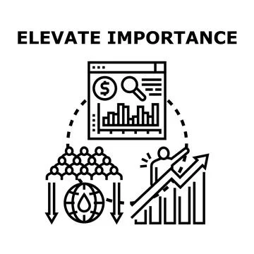 Elevating importance and increasing public awareness strategy Stock Illustration