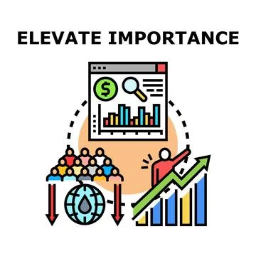 Elevating importance and increasing public awareness strategy Stock Illustration