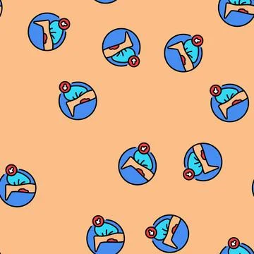 Elevating injured limb vector seamless pattern Stock Illustration