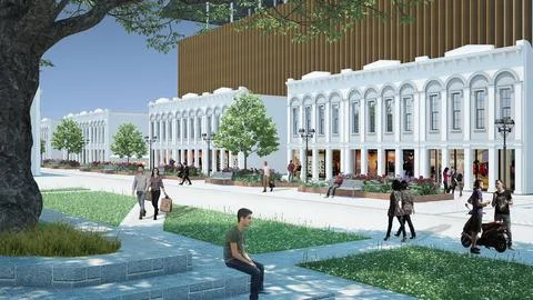 Elevating Retail Spaces Modern Design Concepts for a Luxury Shopping Mall Stock-Illustration