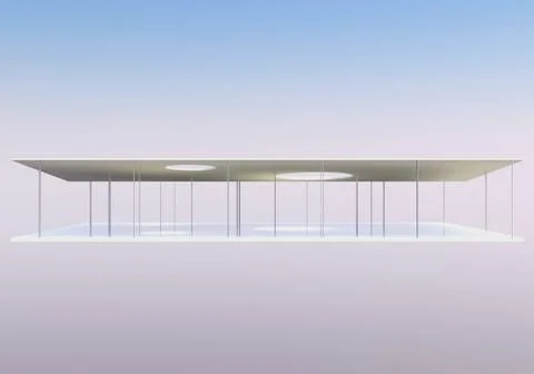 Elevation of conceptual modern building 스톡 일러스트