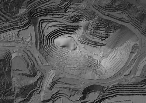 Elevation model made after proccesing aerial pictures taken from a drone Stock Illustration