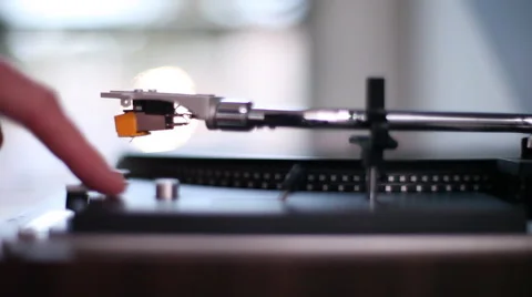 Elevation shot of turntable operation Stock Footage 46492673