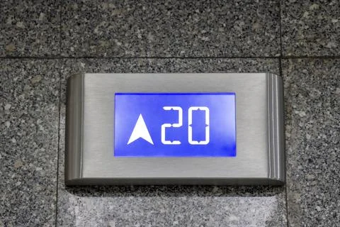 Elevator to the 20th floor twenty element Stock Photos