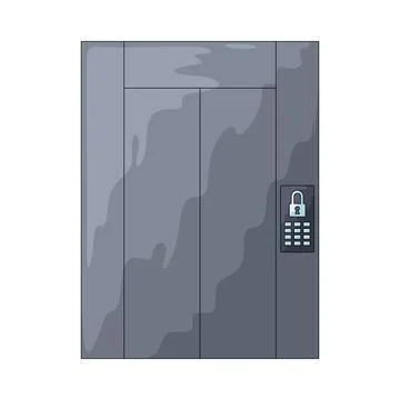 Elevator access illustration Stock Illustration