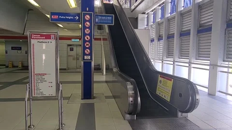 Elevator to access platform 2 at a railway station Stock Footage 219205375