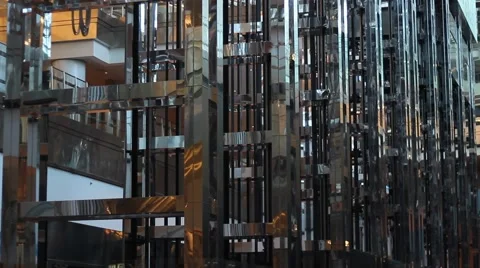 Elevator in airport Stock Footage 58801299