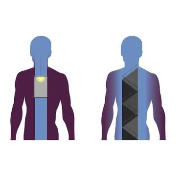 An elevator and a staircase inside the man to show fast and slow drug exposur Stock Illustration