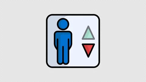 Elevator animated icon Stock Footage 297649157
