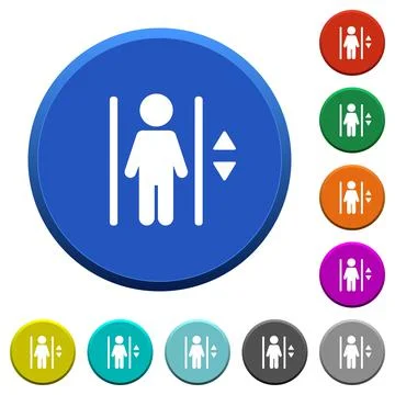 Elevator beveled buttons Stock Illustration