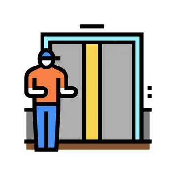 Elevator in building color icon vector illustration Ilustración de archivo