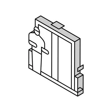 Elevator in building isometric icon vector illustration Ilustración de archivo