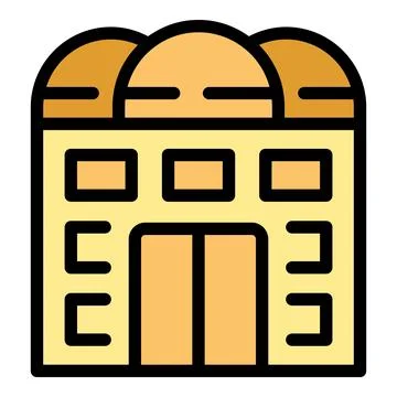 Elevator in building with three domes representing government institution Ilustración de archivo