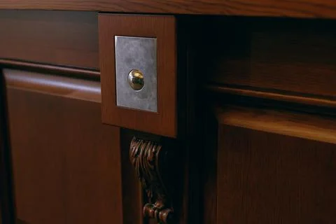 Elevator button in an expensive hotel Stockfoto's