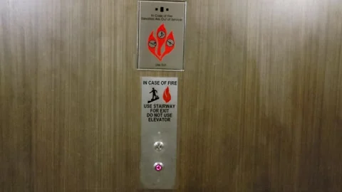 Elevator button. Going down Stock Footage 246947066