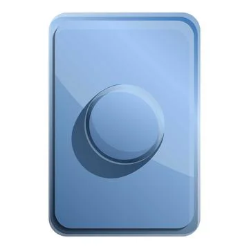 Elevator button icon, cartoon style Stock Illustration