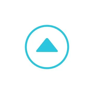 Elevator button icon, Isolated on white background. From blue icon set. Stock Illustration