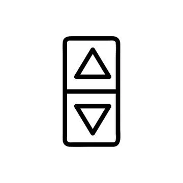The elevator button is an icon vector icon. Isolated contour symbol illustration Stock Illustration