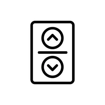The elevator button is an icon vector icon. Isolated contour symbol illustration Stock Illustration