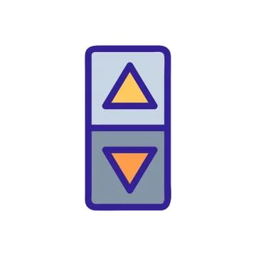 The elevator button is an icon vector icon. Isolated contour symbol illustration Stock Illustration