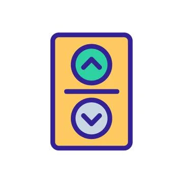 The elevator button is an icon vector icon. Isolated contour symbol illustration Stock Illustration