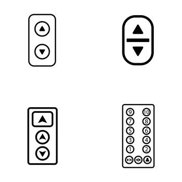 Elevator button icon vector Stock Illustration